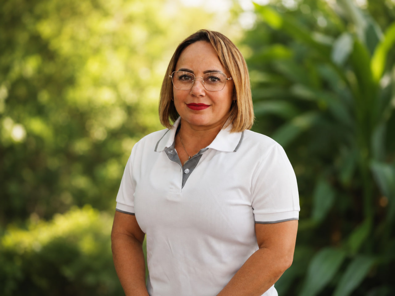 Integrante del departamento de educación física Gabriela Calderón
