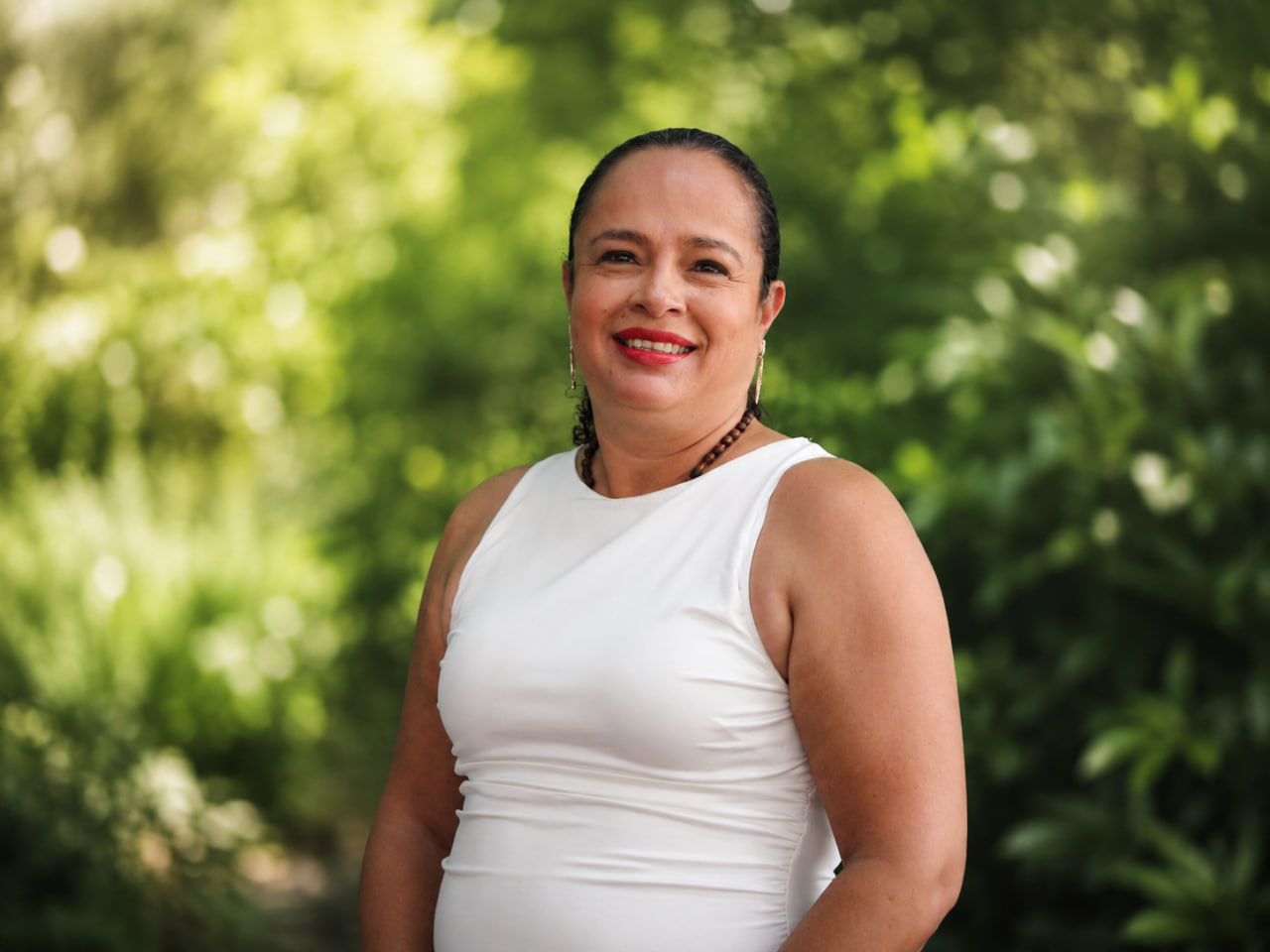 Integrante del departamento de configuración de redes Doris Solano